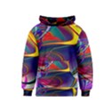 Colorful Rainbow Modern Paint Pattern 13 Kids  Pullover Hoodie View1