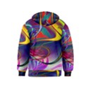 Colorful Rainbow Modern Paint Pattern 13 Kids  Pullover Hoodie View2