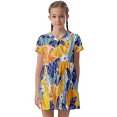 Floral Kids  Asymmetric Collar Dress by Sparkle