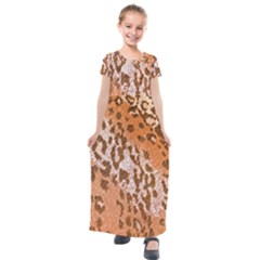 Leopard-knitted Kids  Short Sleeve Maxi Dress by skindeep