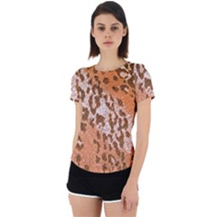 Leopard-knitted Back Cut Out Sport Tee by skindeep