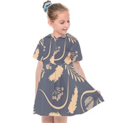 Folk Flowers Pattern  Kids  Sailor Dress by Eskimos