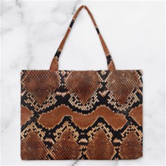 Leatherette Snake 3 Zipper Medium Tote Bag by skindeep