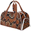 Leatherette Snake 3 Burner Gym Duffel Bag View1