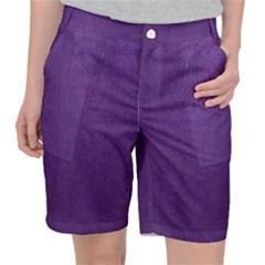 Leather Smooth 18-purple Pocket Shorts by skindeep