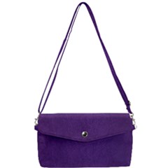 Leather Smooth 18-purple Removable Strap Clutch Bag by skindeep