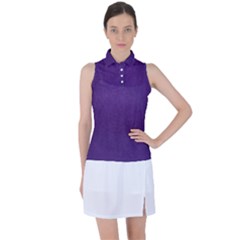 Leather Smooth 18-purple Women s Sleeveless Polo Tee by skindeep