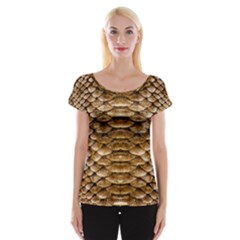 Reptile Skin Pattern 11 Cap Sleeve Top by skindeep