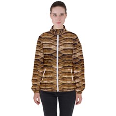 Reptile Skin Pattern 11 Women s High Neck Windbreaker by skindeep