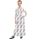 Pattern Cute Flash Design Kids  Quarter Sleeve Maxi Dress View1