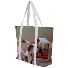 2 Sleeping Bulldogs Zip Up Canvas Bag by SomethingForEveryone