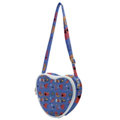 Blue 50s Heart Shoulder Bag by NerdySparkleGoth