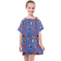 Blue 50s Kids  One Piece Chiffon Dress View1