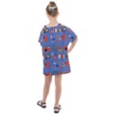 Blue 50s Kids  One Piece Chiffon Dress View2