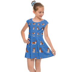 Cute Corgi Dogs Kids  Cap Sleeve Dress by SychEva