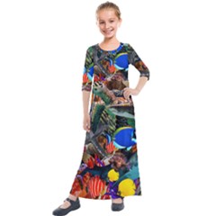 Under The Sea 5 Kids  Quarter Sleeve Maxi Dress by impacteesstreetwearcollage