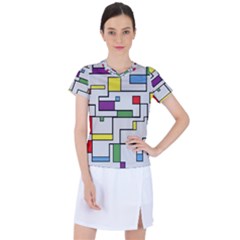 Colorful Rectangles Women s Sports Top by LalyLauraFLM