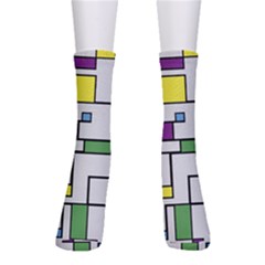 Colorful Rectangles Men s Crew Socks by LalyLauraFLM