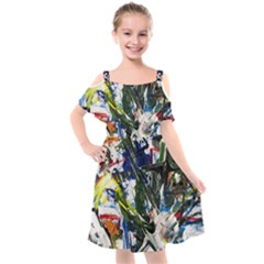 Snow In A City-1-1 Kids  Cut Out Shoulders Chiffon Dress by bestdesignintheworld