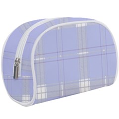 Lighblu Plaid Make Up Case (large) by snowwhitegirl