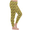 Cute Deer Pattern Yellow Classic Winter Leggings View3