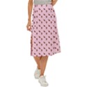 Kawaii Cute Deer Pink Midi Panel Skirt View1