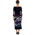 Snakeart Quarter Sleeve Midi Bodycon Dress View2