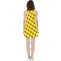 Vector Burgers, fast food sandwitch pattern at yellow Inside Out Reversible Sleeveless Dress View2