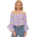 My Adventure Pastel Off Shoulder Flutter Bell Sleeve Top View1