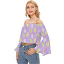 My Adventure Pastel Off Shoulder Flutter Bell Sleeve Top View2