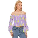 My Adventure Pastel Off Shoulder Flutter Bell Sleeve Top View3