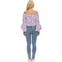 My Adventure Pastel Off Shoulder Flutter Bell Sleeve Top View4