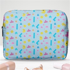 Arcade Dreams Blue  Make Up Pouch (large) by thePastelAbomination