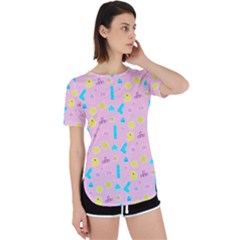 Arcade Dreams Pink Perpetual Short Sleeve T-shirt by thePastelAbomination