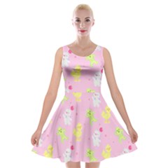 Pastel Adventure Velvet Skater Dress by thePastelAbomination