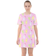 Pastel Adventure Sixties Short Sleeve Mini Dress by thePastelAbomination