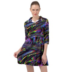 Unadjusted Tv Screen Mini Skater Shirt Dress by MRNStudios