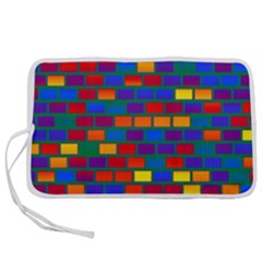 Gay Pride Rainbow Brick Pattern Pen Storage Case (s) by VernenInk