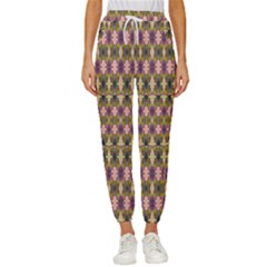 Digital Illusion Cropped Drawstring Pants by Sparkle