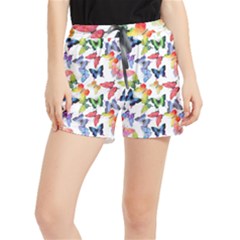 Bright Butterflies Circle In The Air Runner Shorts by SychEva