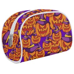 Purple And Orange Pumpkins, Crazy Halloween Pattern, Jack O  Lantern Make Up Case (medium) by Casemiro