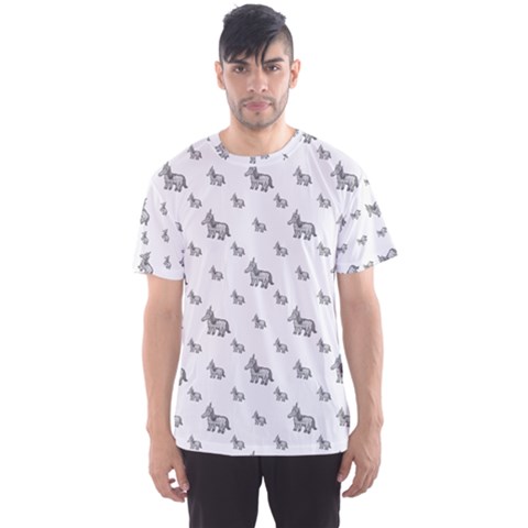 Grey Unicorn Sketchy Style Motif Drawing Pattern Men s Sport Mesh Tee by dflcprintsclothing