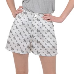 Grey Unicorn Sketchy Style Motif Drawing Pattern Ripstop Shorts by dflcprintsclothing