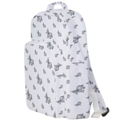 Grey Unicorn Sketchy Style Motif Drawing Pattern Double Compartment Backpack by dflcprintsclothing