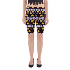 Cats Sun Stars Yoga Cropped Leggings by Sparkle