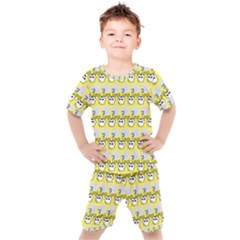 Cartoon Pattern Kids  Tee And Shorts Set by Sparkle