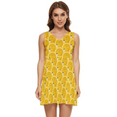 Cartoon Pattern Tiered Sleeveless Mini Dress by Sparkle