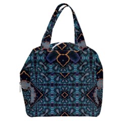 Blue Pattern Boxy Hand Bag by Dazzleway