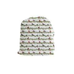 Bullfinches On The Branches Drawstring Pouch (medium) by SychEva