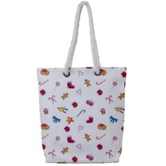 Christmas Elements Full Print Rope Handle Tote (small) by SychEva